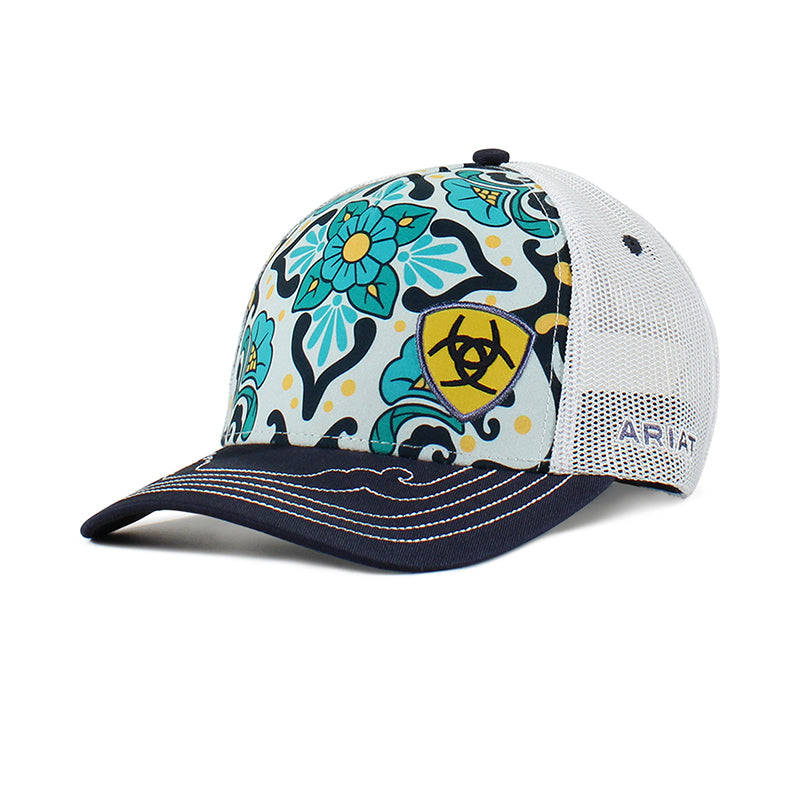Ariat Baseball Cap with Floral Design