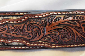 Richly Tooled Western Belt - Size 34