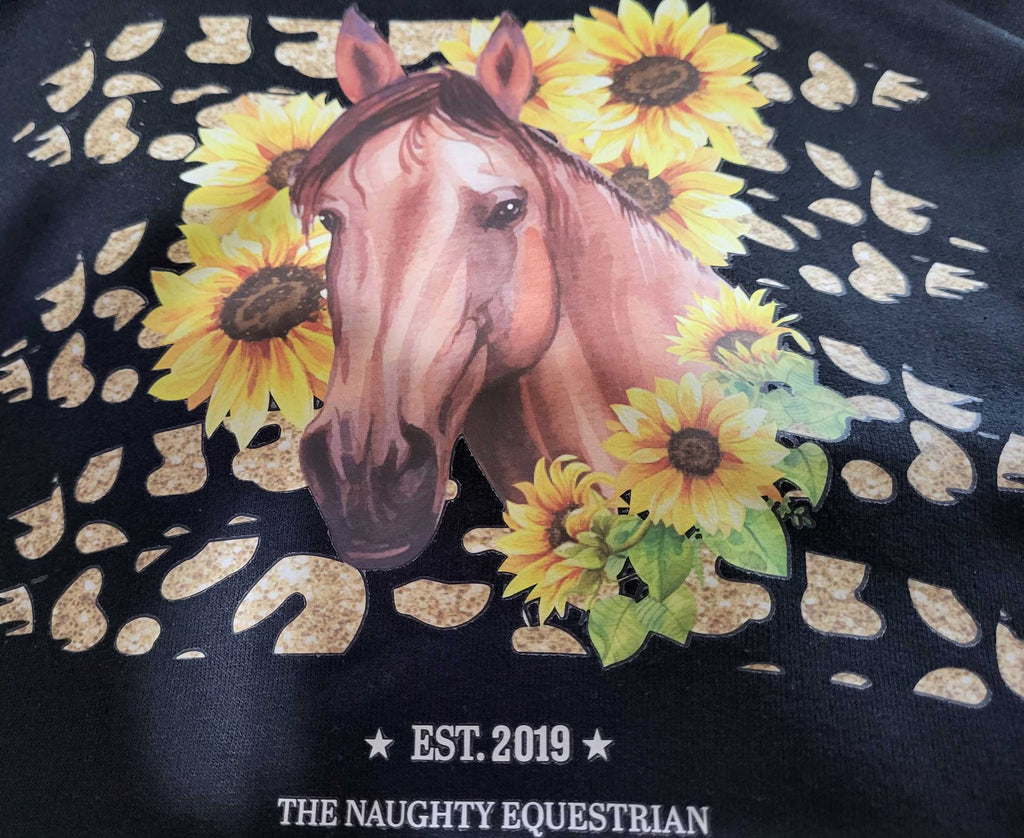 Sunflower Horse Hooded Sweat Shirt