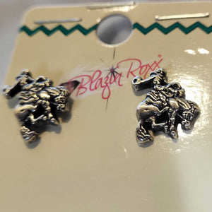 Vintage Style Bronc Rider Necklace & Earrings