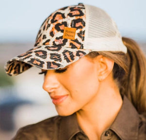 Big Cheetah Print Baseball Cap