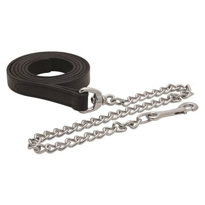 Perri's Premium Leather Show Lead with Stainless Steel Chain