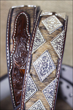 Richly Tooled Western Belt - Size 34