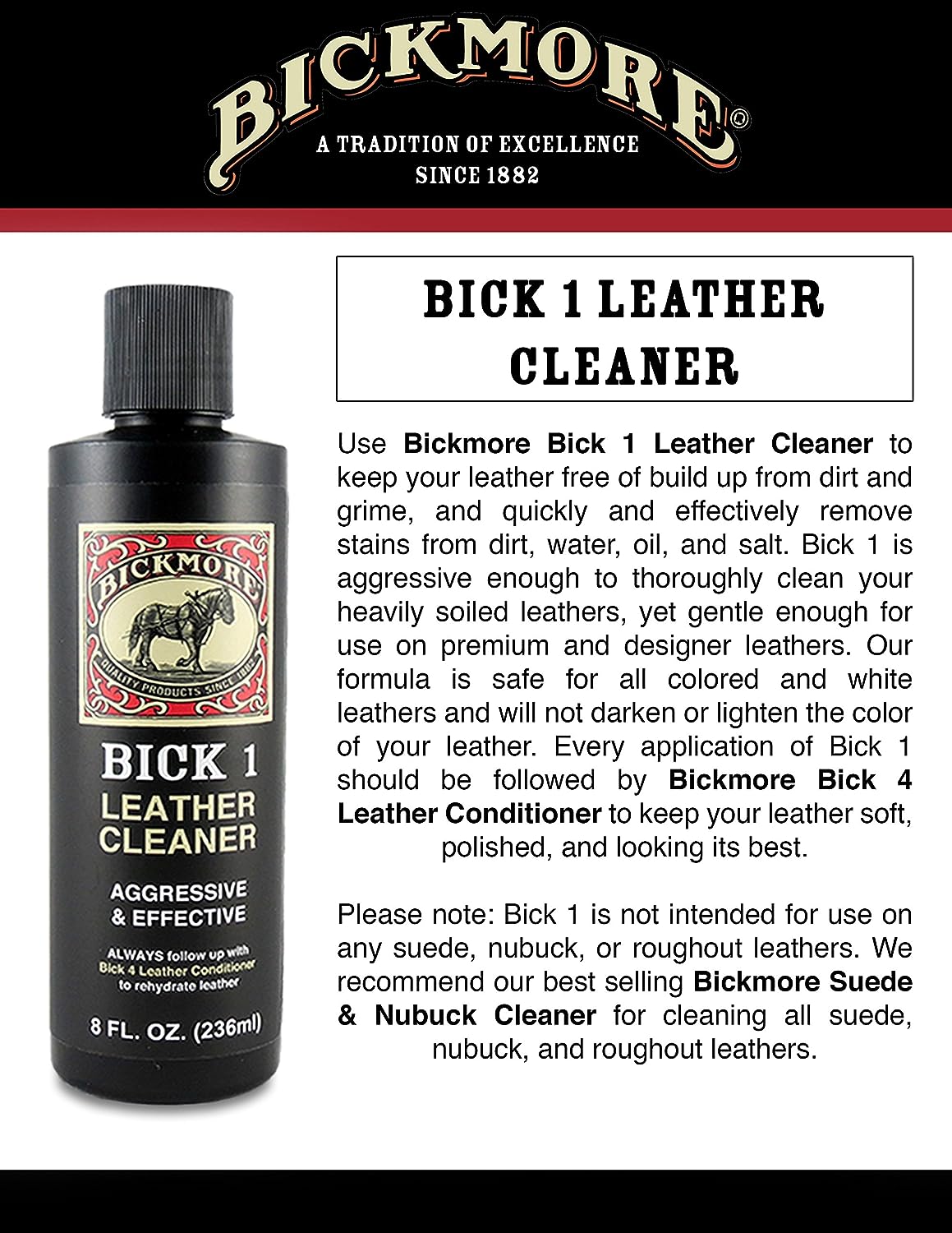 Bick 1 Leather Cleaner - 8 oz.