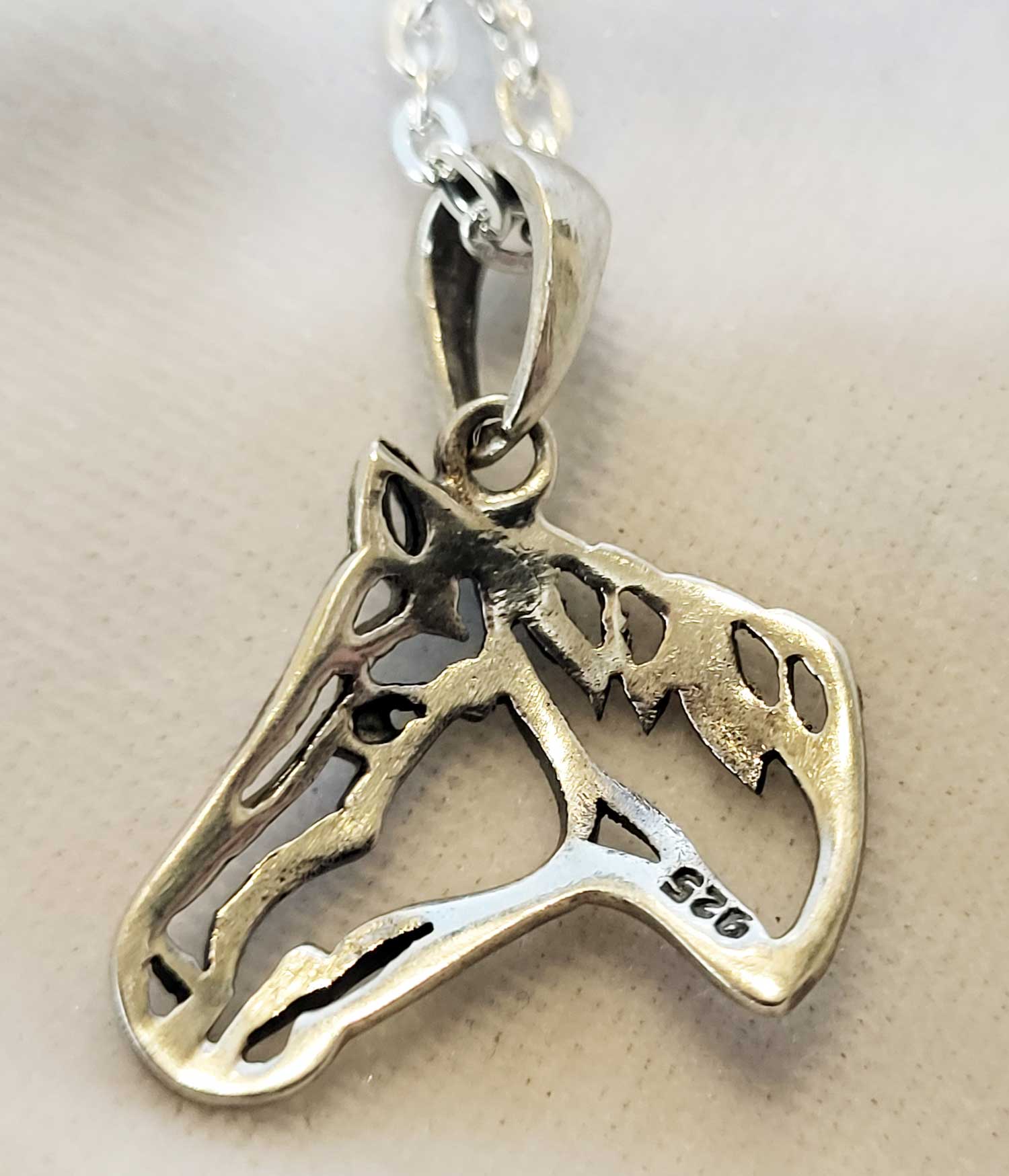 Sterling Silver Horse Head Necklace