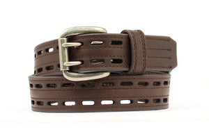 Slotted Leather Work Belt