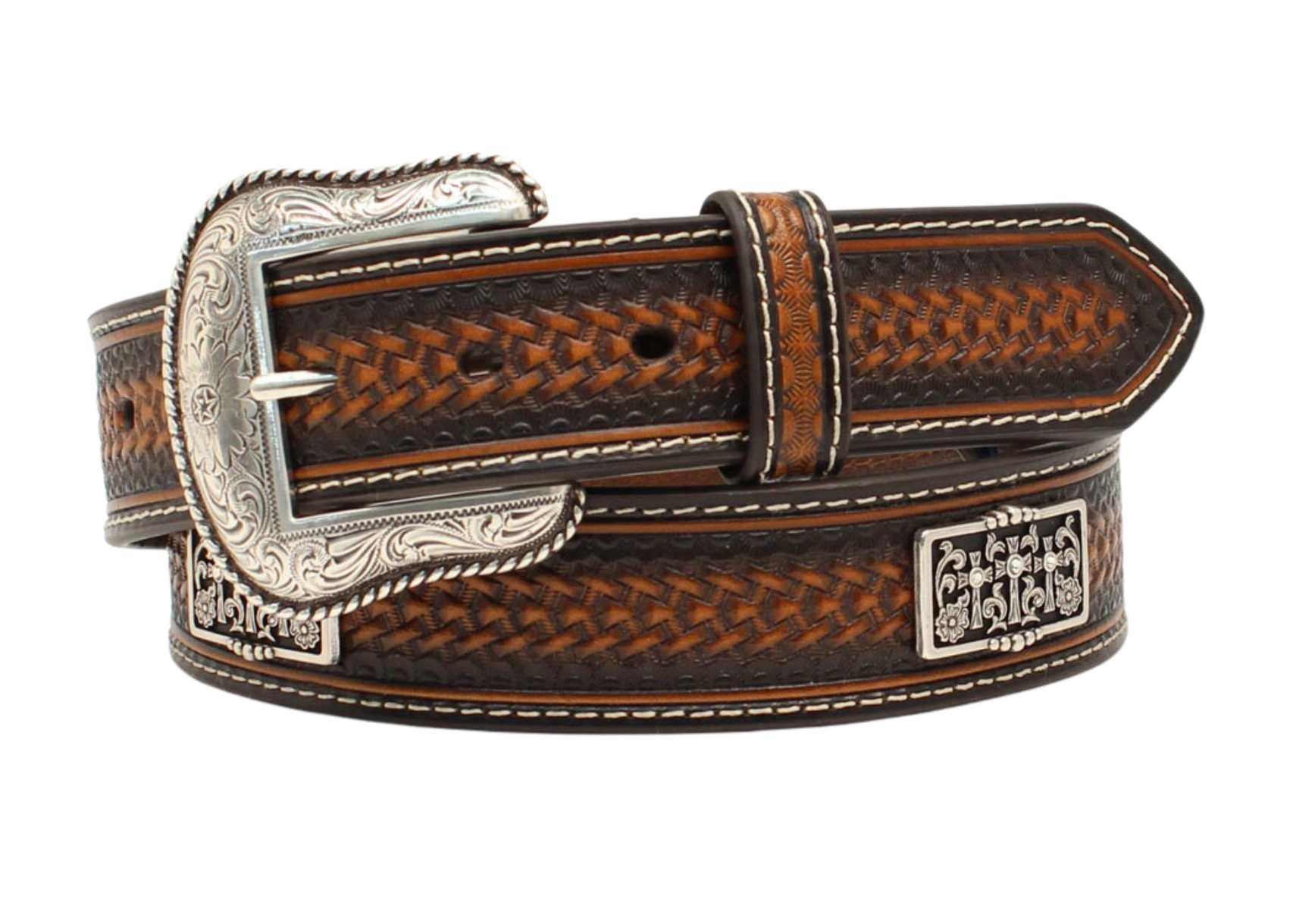 Nocona Men's Western Belt with Cross Conchos