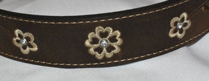 Girls Ariat Belt with Embroidered Flowers